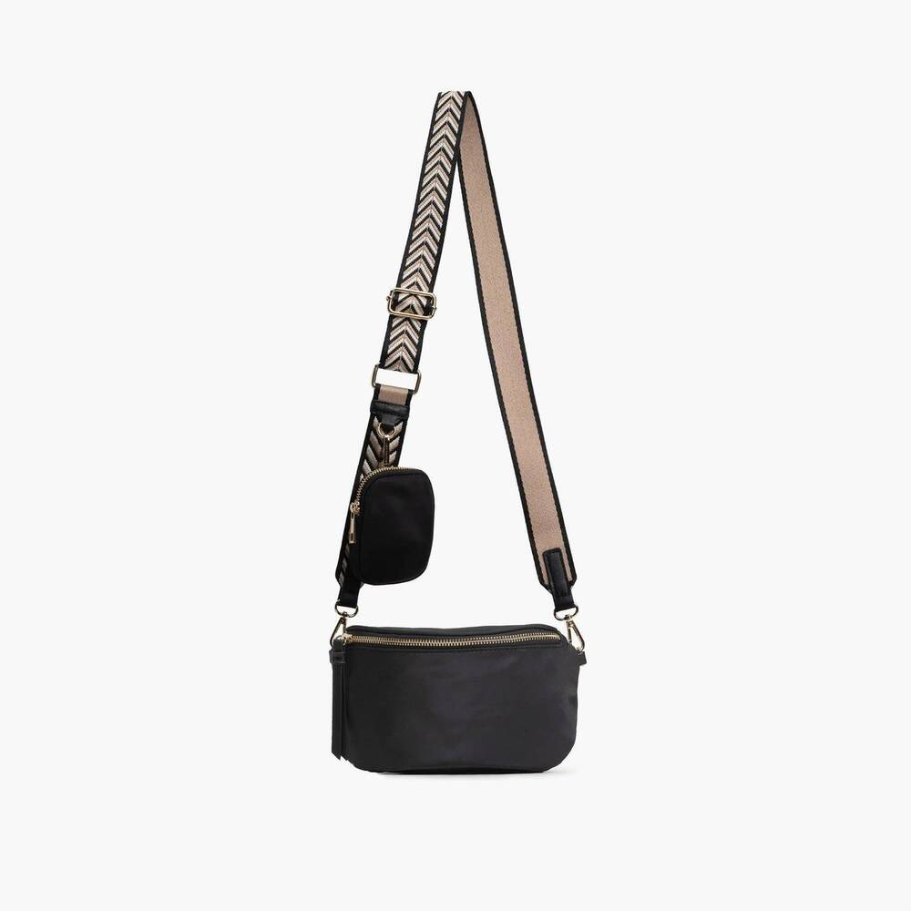 NEW LIKE DREAMS women's sasha fanny crossbody bag in black